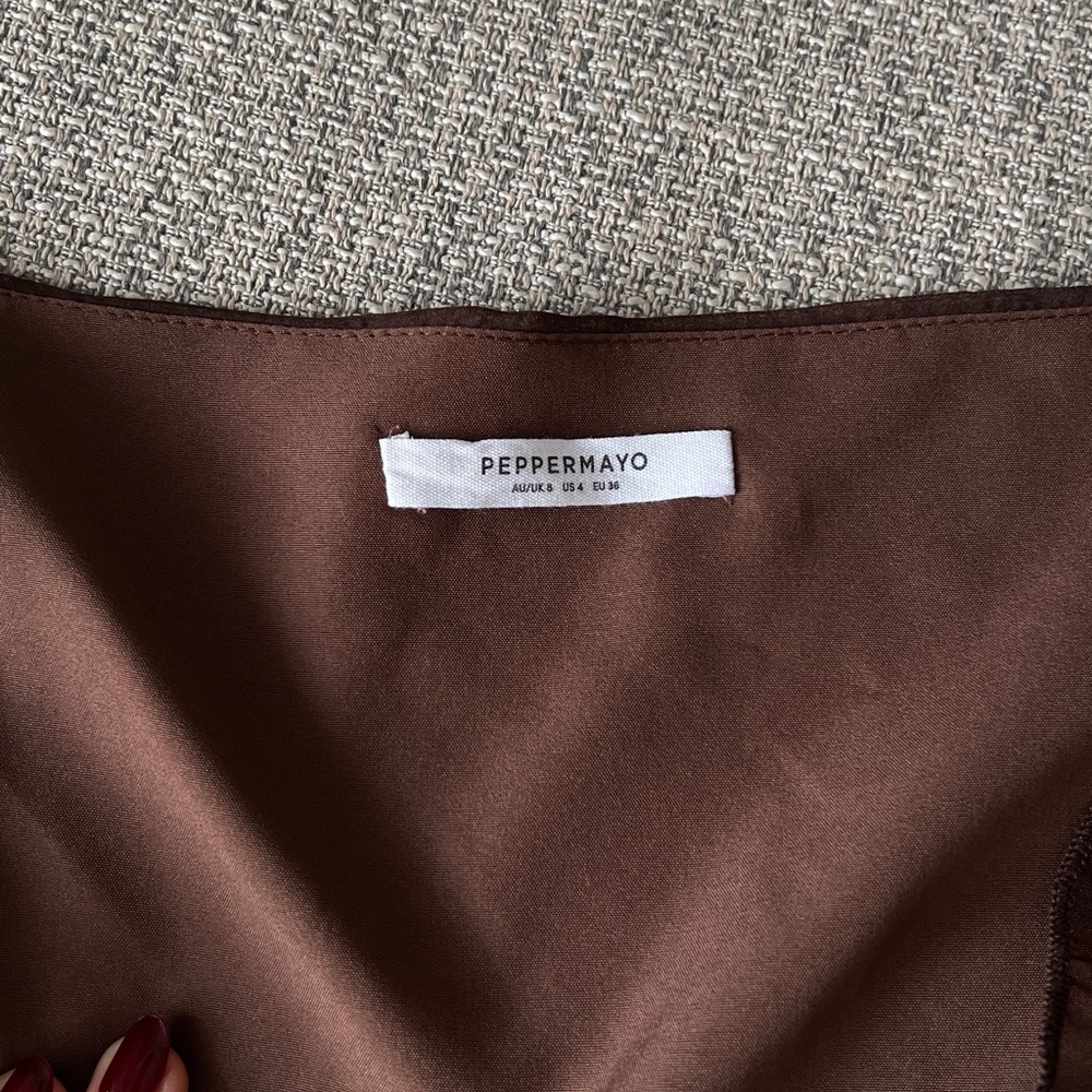 Peppermayo Sheer Brown Blouse - Picture 2 of 3